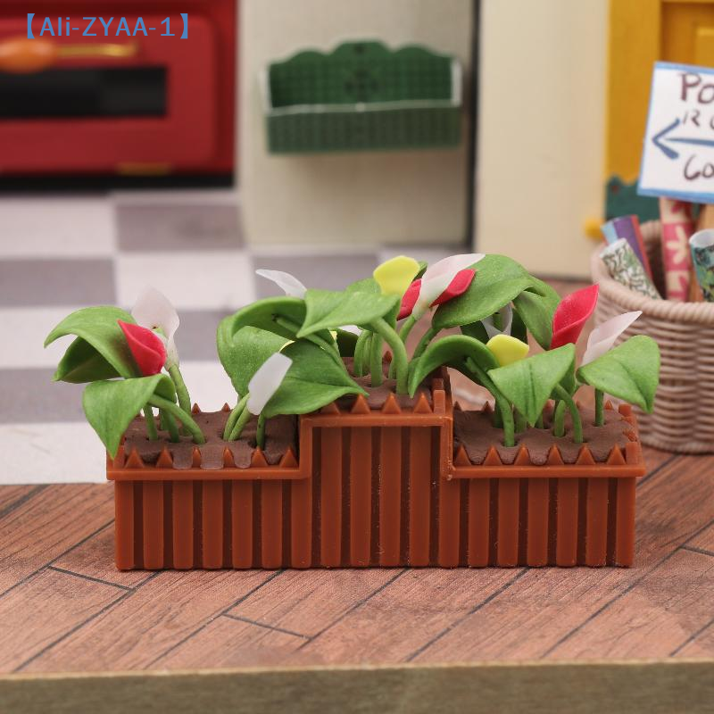 Bonsai Garden House - Miniature Calla Lily Potted Plant Ornament