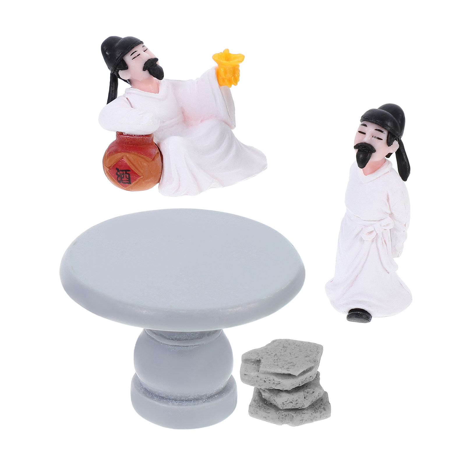 Bonsai Zen Garden Set - 4Pcs Miniature Table Chair Set Li