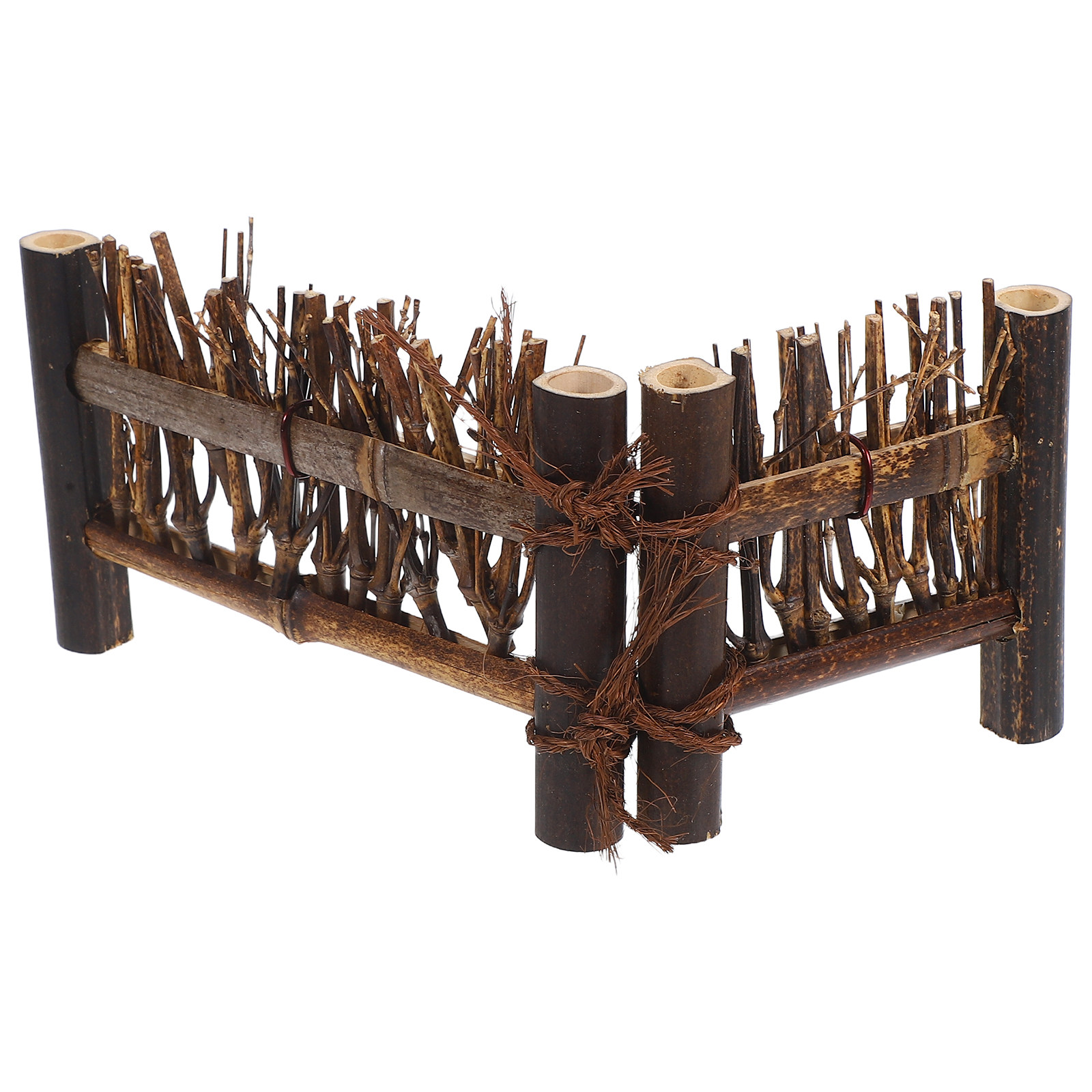 Bonsai Garden Sushi - Miniature Wooden Picket Fence 14Cm for