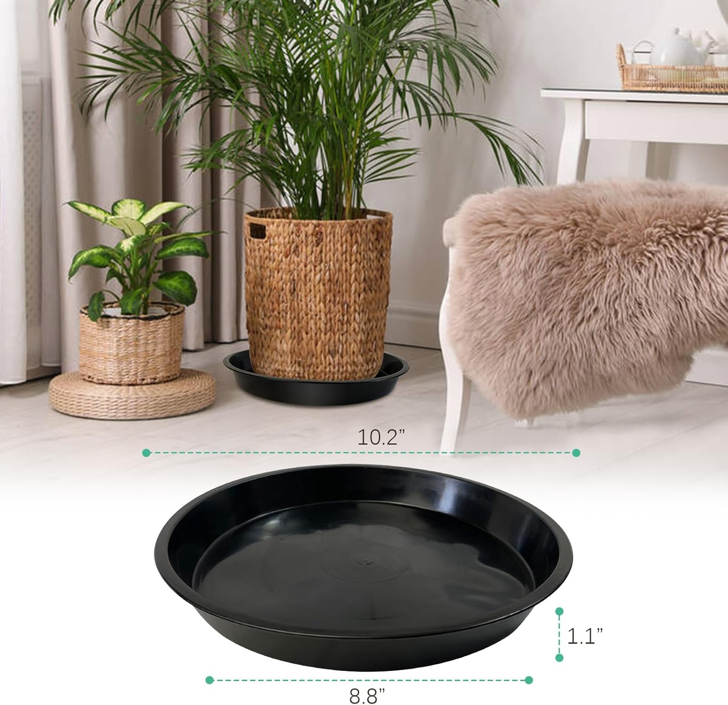 4-Pack Plant Saucers, 10 Inch  - Drip Tray Saucer recensione e prezzo