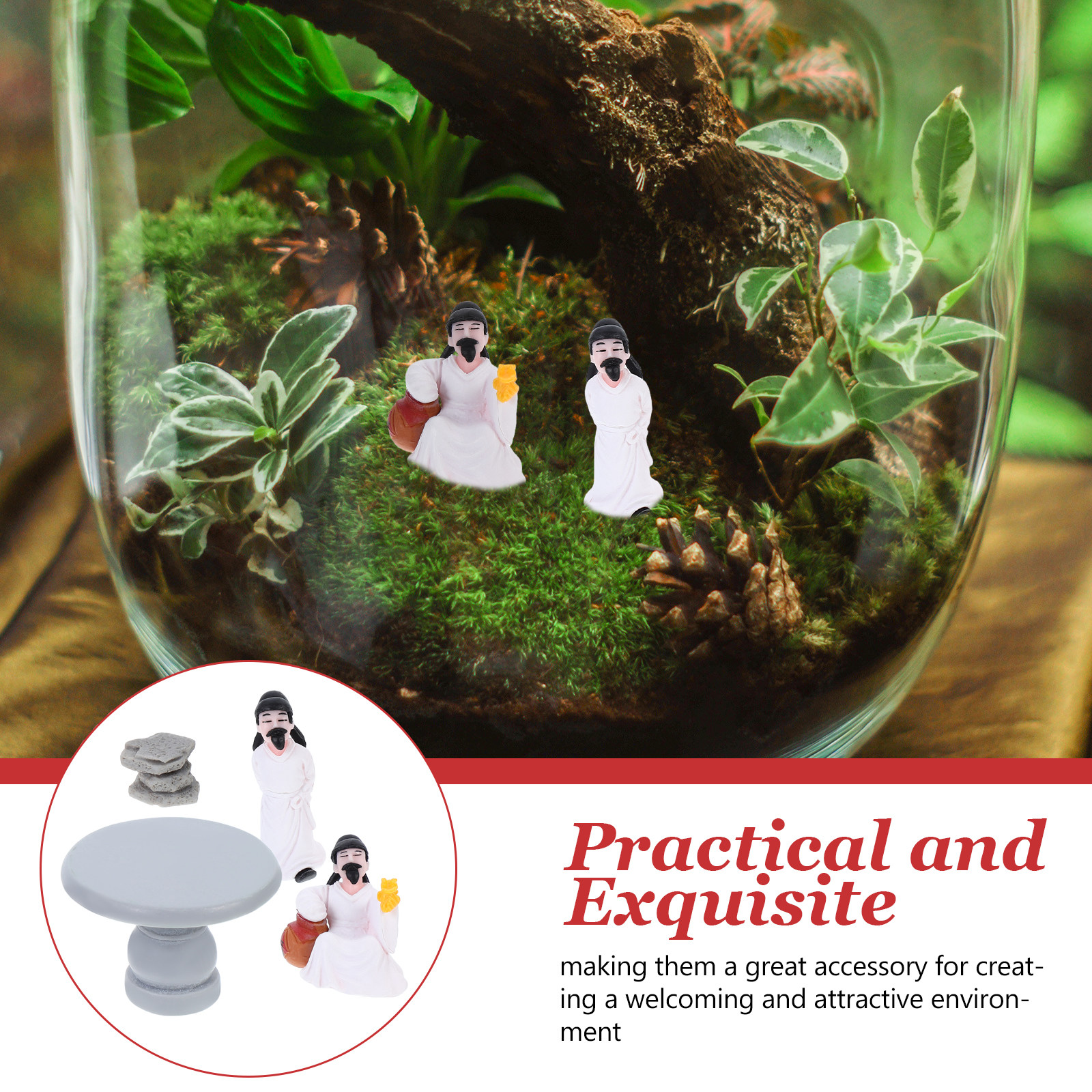 4Pcs Table and Chairs Set with - Bonsai Zen Garden Set recensione e prezzo