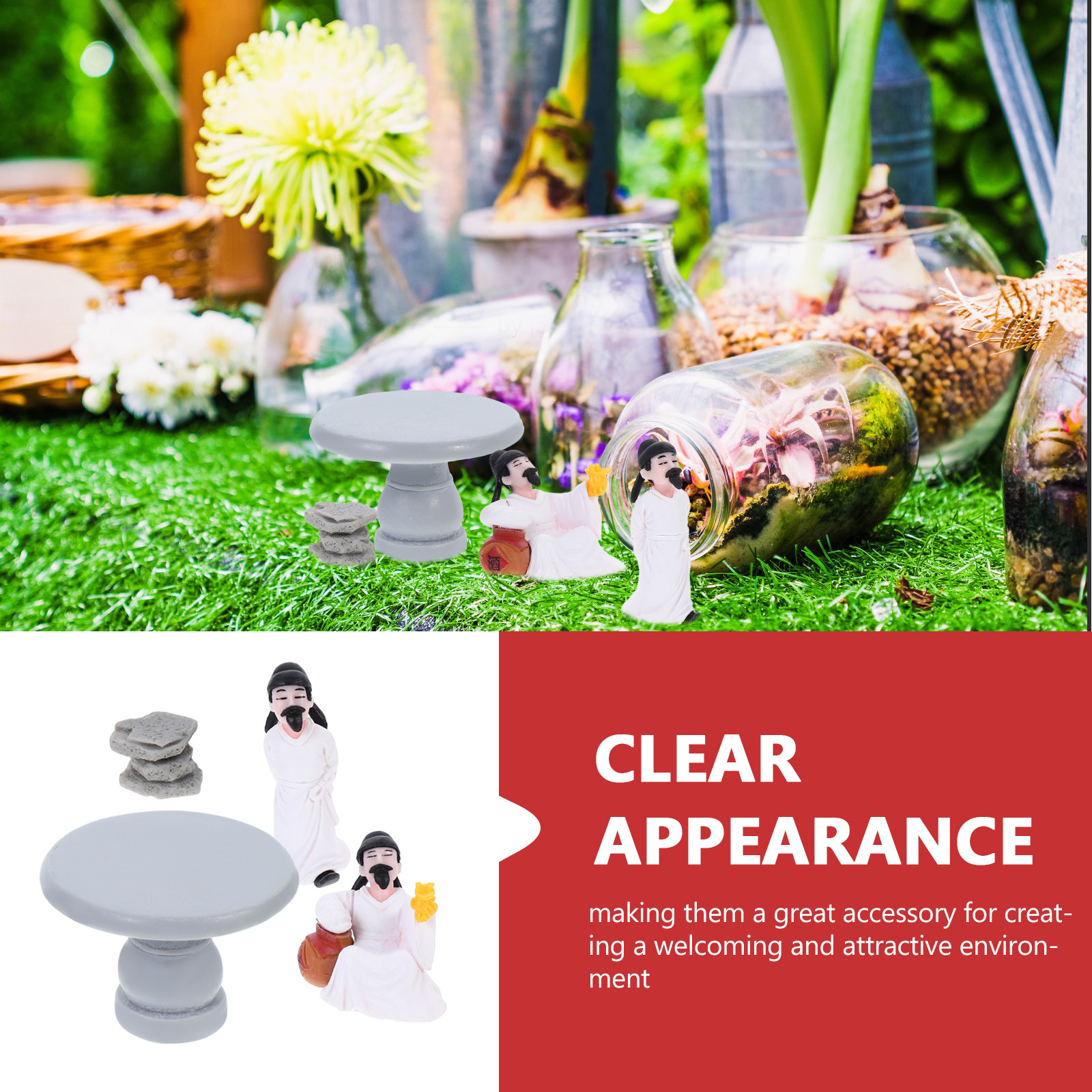 4Pcs Table and Chairs Set with - Bonsai Zen Garden Set recensione e prezzo