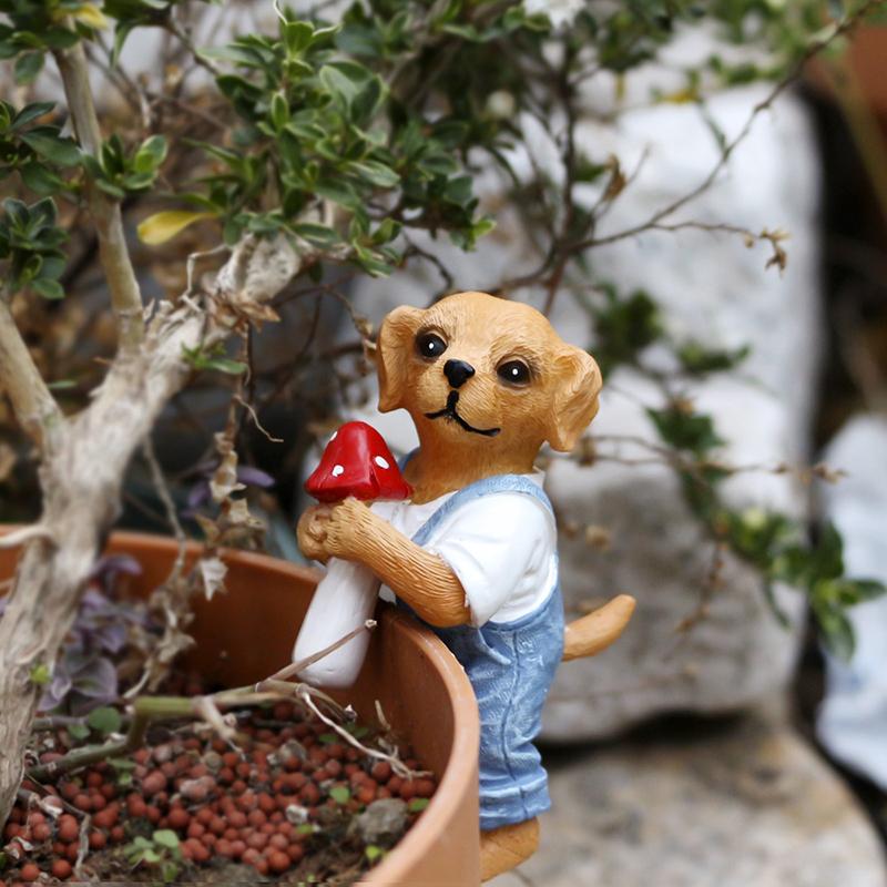 *Cute Hanging Dog Figurine Flo - Bonsai Garden Ornaments recensione e prezzo