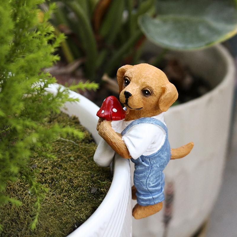 *Cute Hanging Dog Figurine Flo - Bonsai Garden Ornaments recensione e prezzo