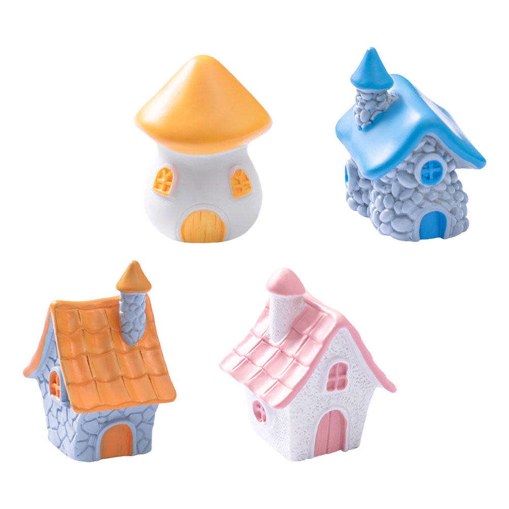 4Pcs Resin Miniature House Orn - Bonsai Garden House recensione e prezzo