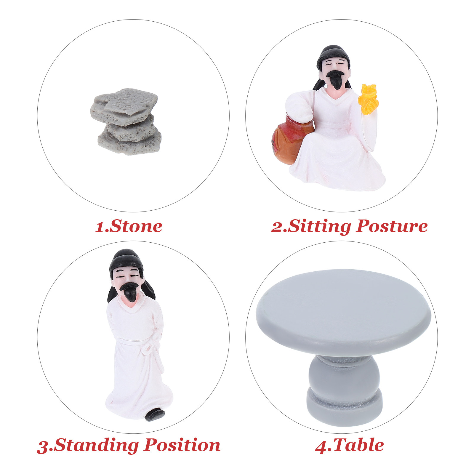 4Pcs Traditional Chinese Li Ta - Bonsai Zen Garden Set recensione e prezzo
