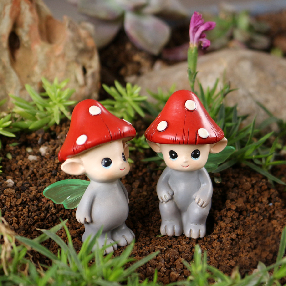2-PCS Fluorescent Wings Mushro - Bonsai Garden Ornaments recensione e prezzo