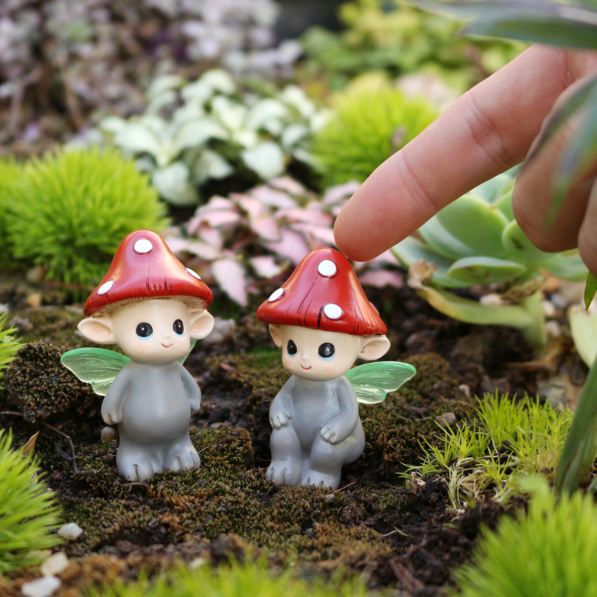 2-PCS Fluorescent Wings Mushro - Bonsai Garden Ornaments recensione e prezzo