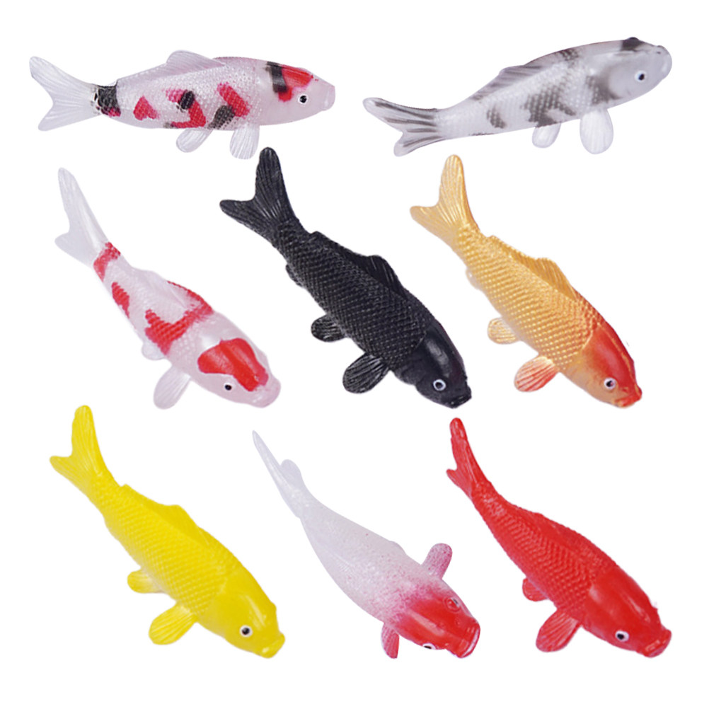 8Pcs Miniature Koi Fish Statue - Bonsai Koi Garden recensione e prezzo