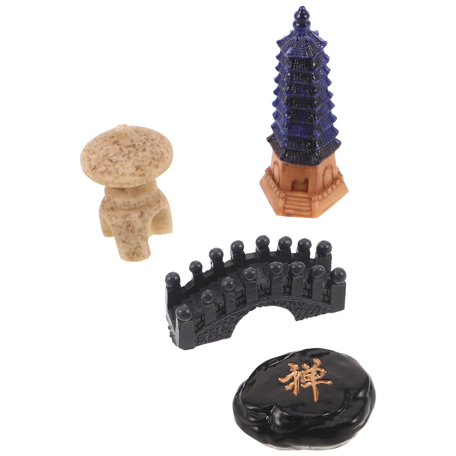 4Pcs Mini Japanese Pagoda Stat - Bonsai Zen Garden Set recensione e prezzo