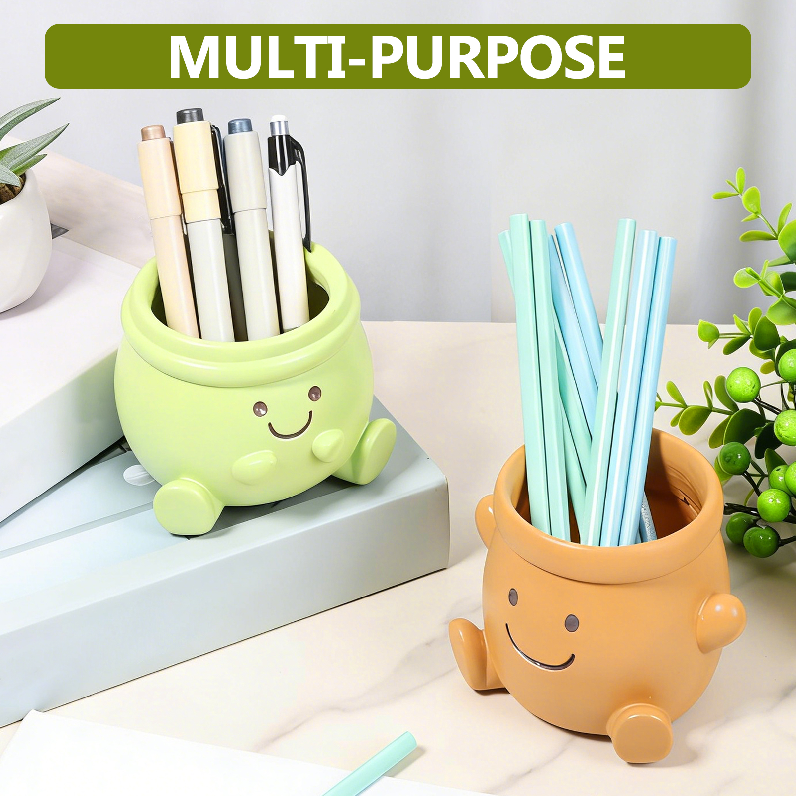 2Pcs Face Plant Pot Smile Succ - Bonsai Garden Nursery recensione e prezzo