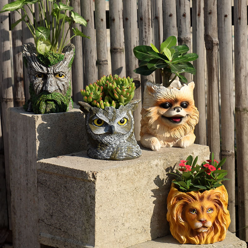 3D Animal Head Vase Cartoon Fi - Bonsai Garden Nursery recensione e prezzo
