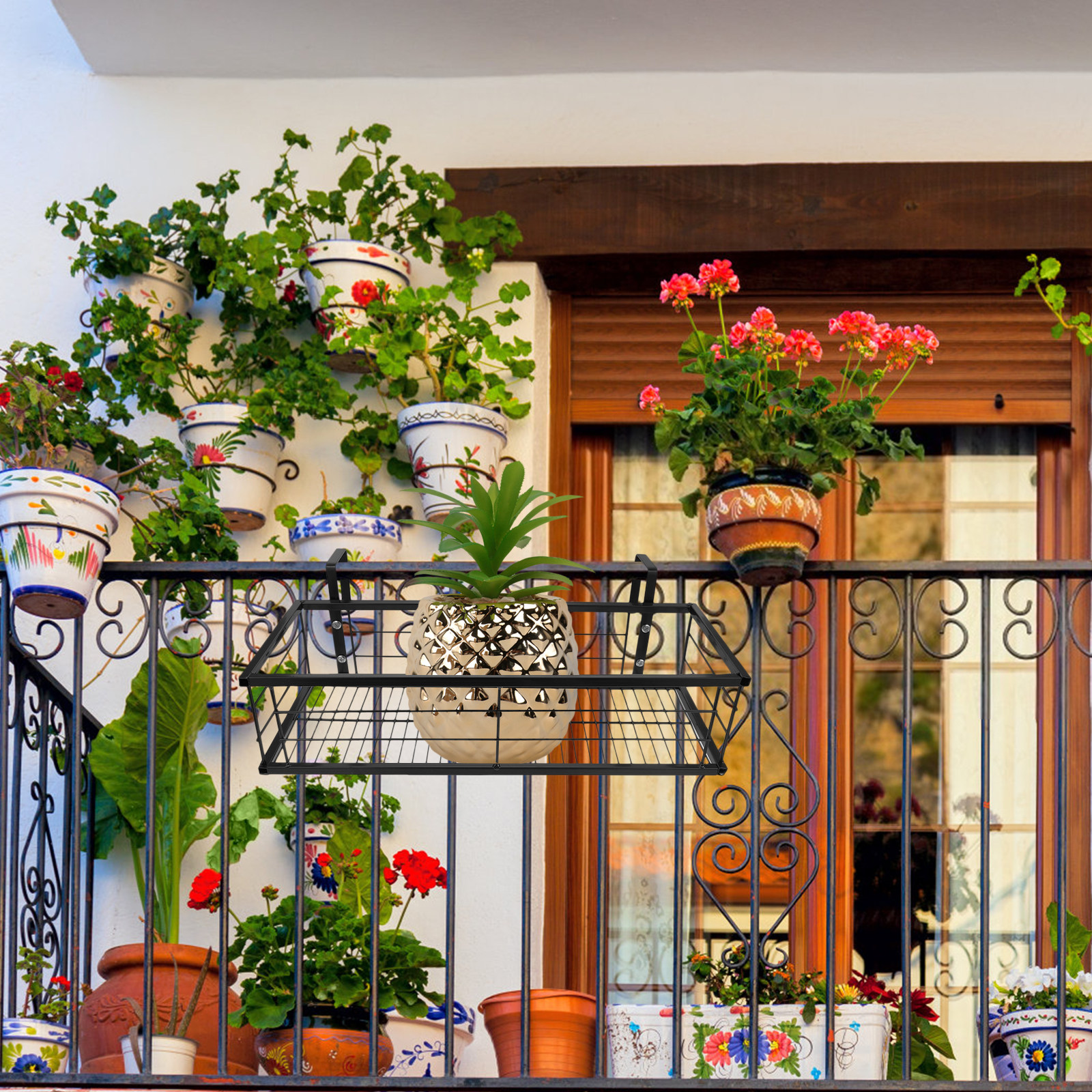 1Pcs Balcony Hanging Flower Po - Bonsai Gardener recensione e prezzo