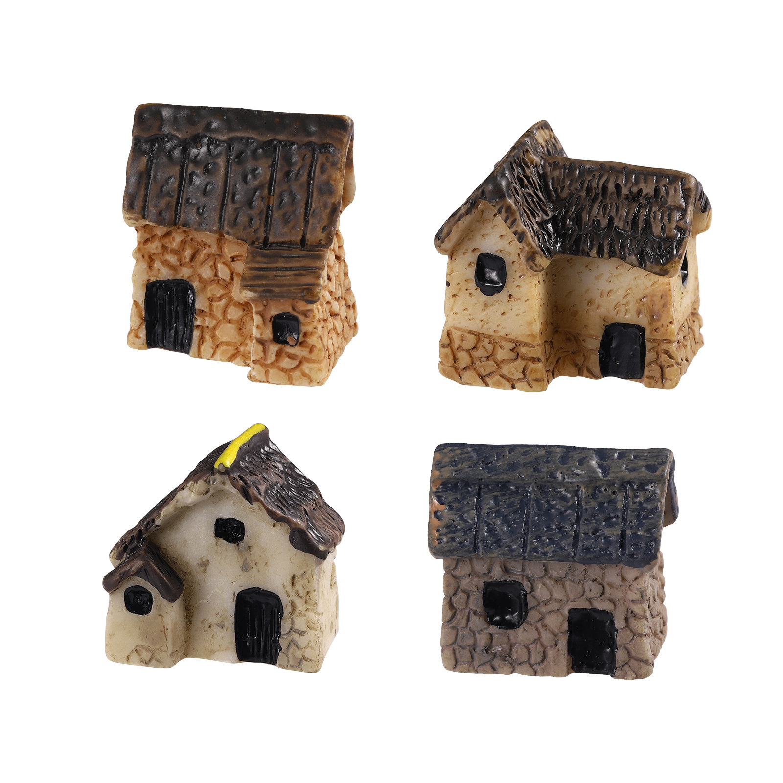 4Pcs Artistic Resin Mini Villa - Bonsai Garden House recensione e prezzo
