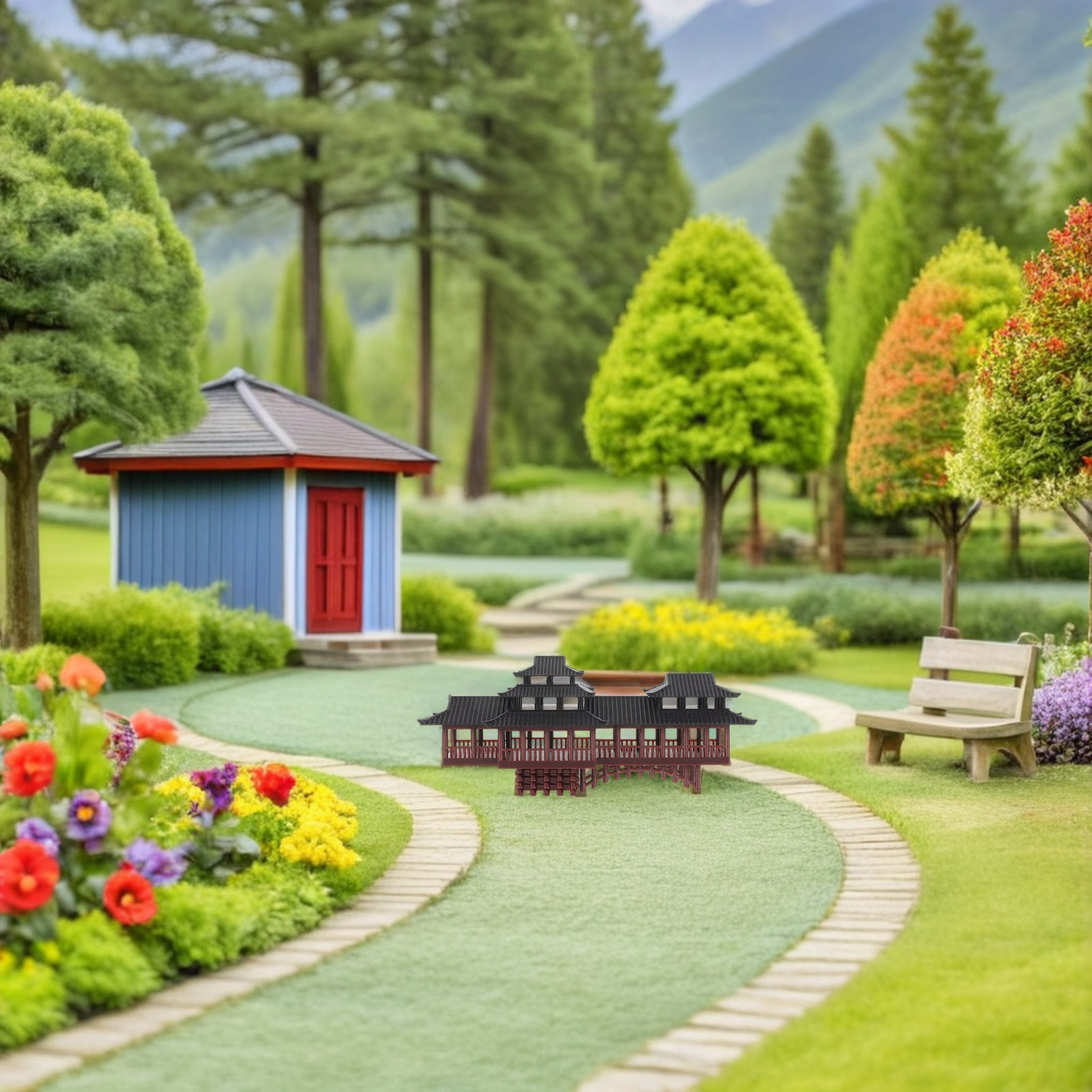 Miniature Ancient Asian Archit - Landscape Bonsai Garden recensione e prezzo