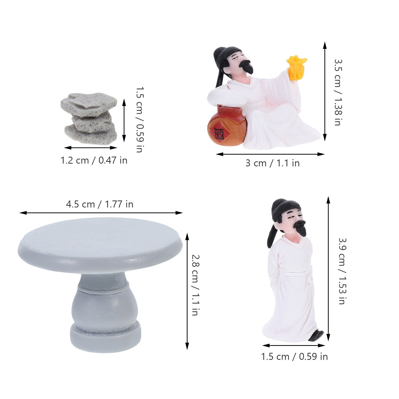 4Pcs Miniature Table Chair Set - Bonsai Zen Garden Set recensione e prezzo