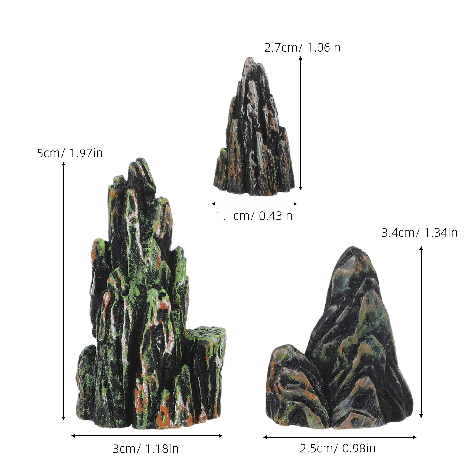 3Pcs Resin Miniature Rockery S - Bonsai Zen Garden Set recensione e prezzo