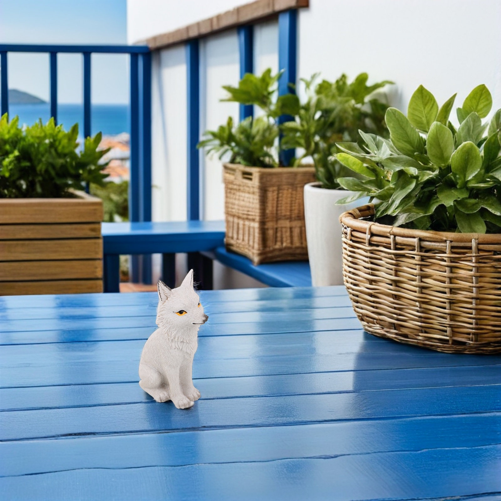 Mini Resin Fox Statue for Outd - Landscape Bonsai Garden recensione e prezzo