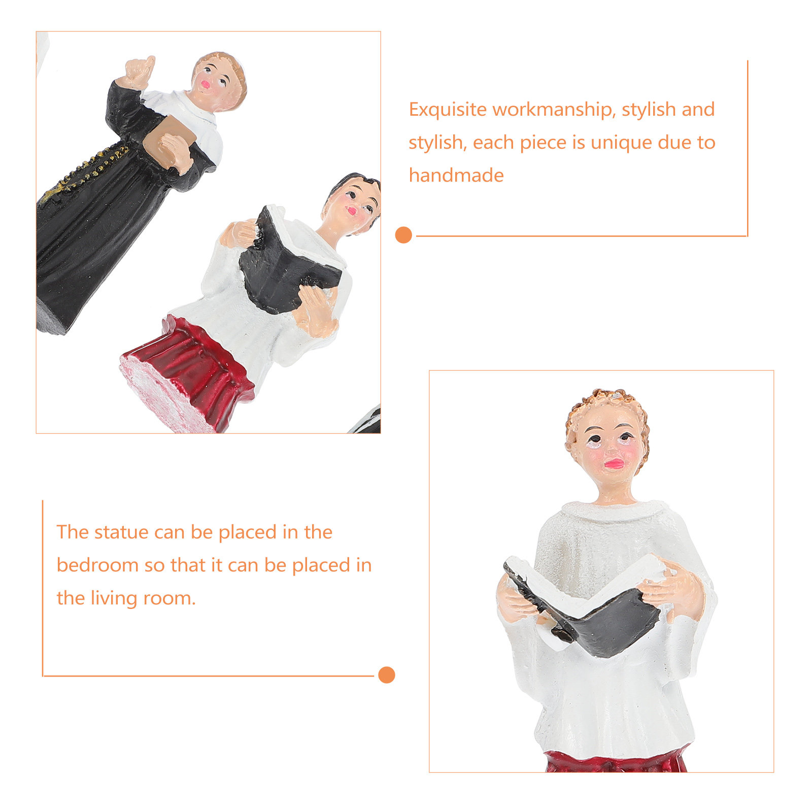 4Pcs Resin Nun Statue Western  - Landscape Bonsai Garden recensione e prezzo