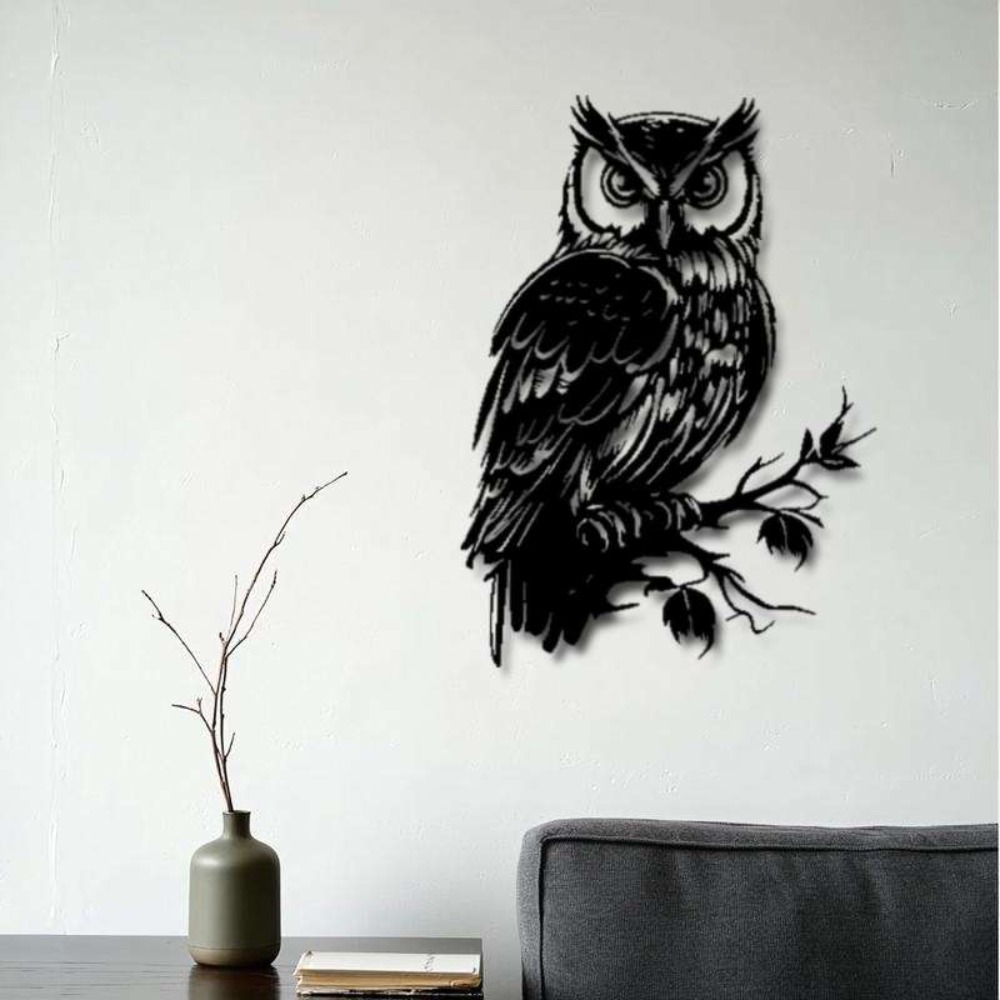 Metal Wall Art Owl Statue 1pc: - Bonsai Garden Ornaments recensione e prezzo