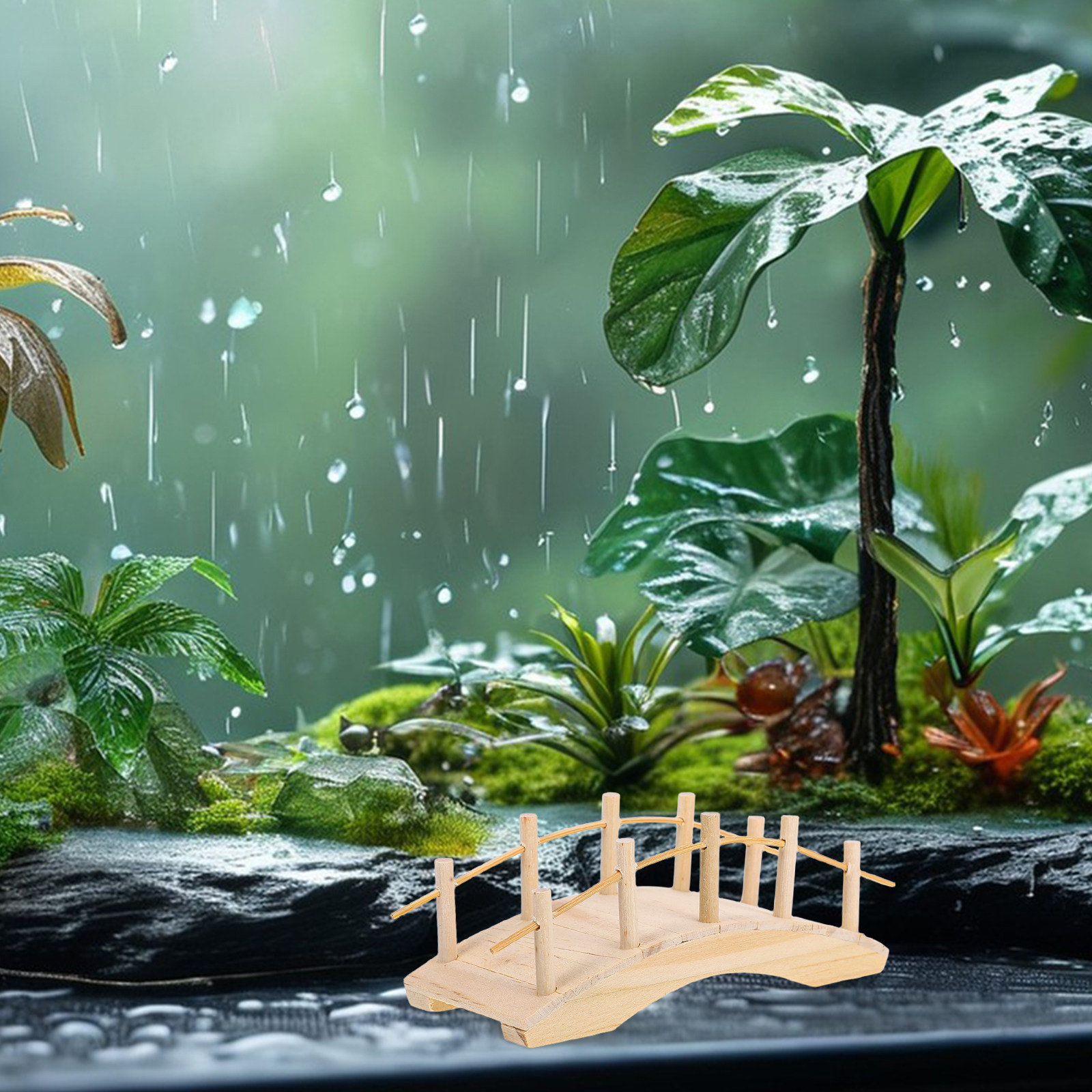 Miniature Wooden Arch Bridge V - Landscape Bonsai Garden recensione e prezzo