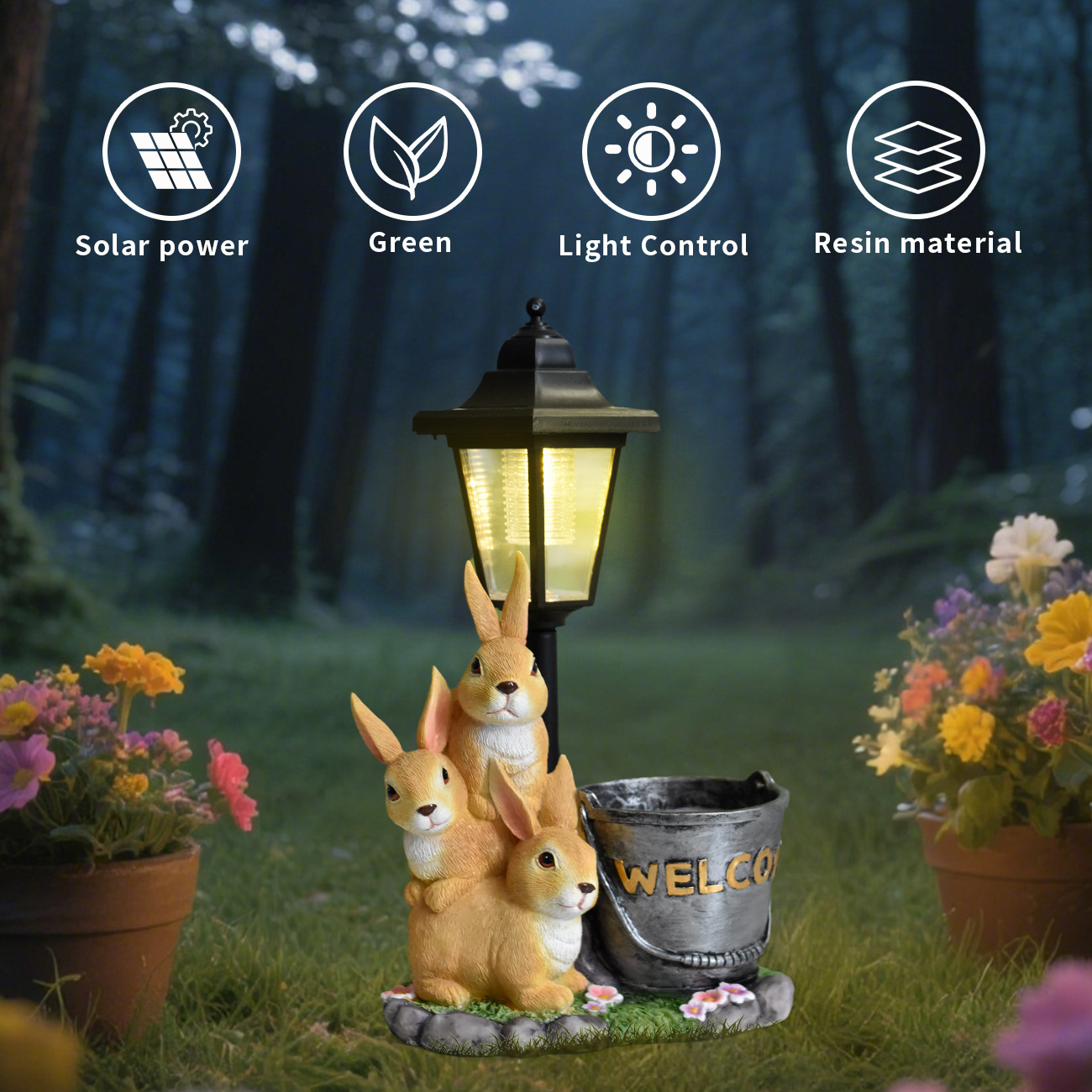 New rabbit solar garden light  - Landscape Bonsai Garden recensione e prezzo