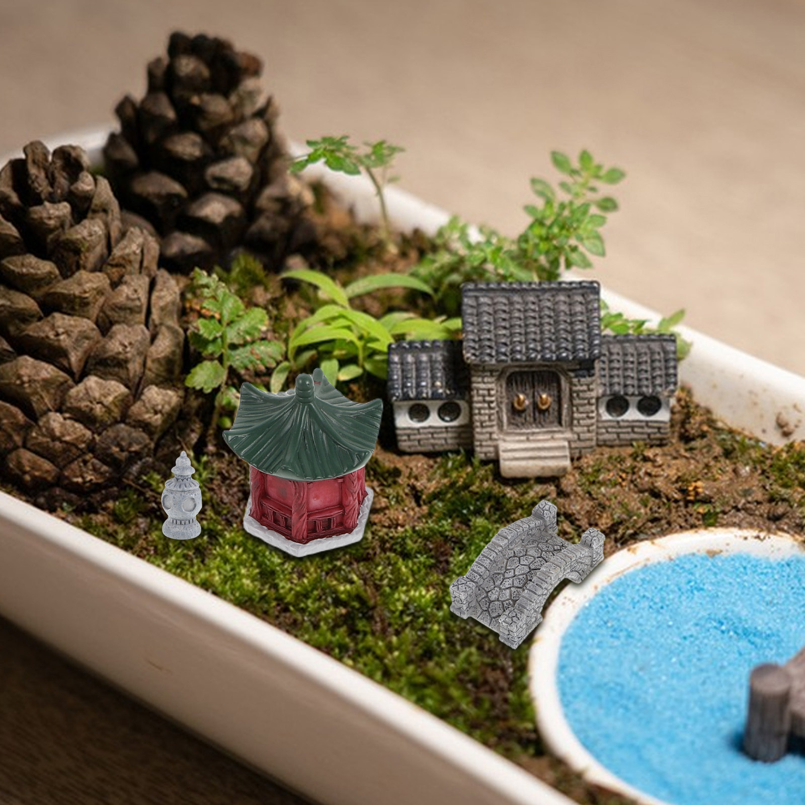 10Pcs Miniature Garden Ornamen - Bonsai Zen Garden Set recensione e prezzo